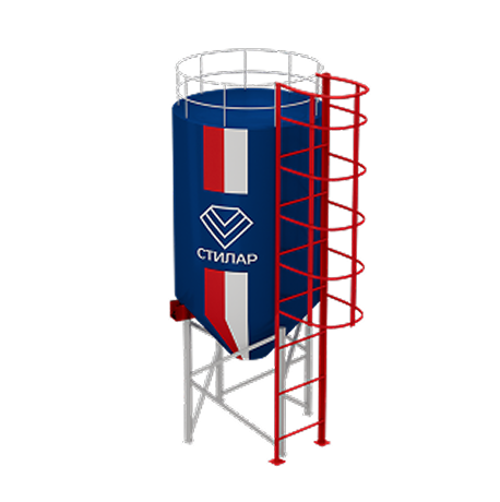 Цельносварный силос для комбикорма 10 м³ от производителя